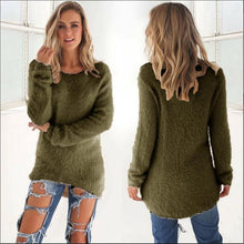 Load image into Gallery viewer, Pullovers 2017 Autumn Winter Women&#39;s O-Neck Sweater Female Hedging Loose Pullover Casual Solid Sweaters Wholesale