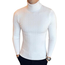 Load image into Gallery viewer, Winter High Neck Thick Warm Sweater Men Turtleneck Brand Mens Sweaters Slim Fit Pullover Men Knitwear Male Double collar