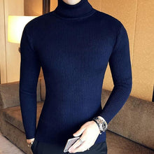 Load image into Gallery viewer, Winter High Neck Thick Warm Sweater Men Turtleneck Brand Mens Sweaters Slim Fit Pullover Men Knitwear Male Double collar