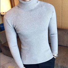 Load image into Gallery viewer, Winter High Neck Thick Warm Sweater Men Turtleneck Brand Mens Sweaters Slim Fit Pullover Men Knitwear Male Double collar