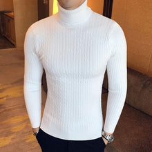 Load image into Gallery viewer, Winter High Neck Thick Warm Sweater Men Turtleneck Brand Mens Sweaters Slim Fit Pullover Men Knitwear Male Double collar