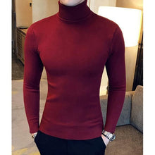 Load image into Gallery viewer, Winter High Neck Thick Warm Sweater Men Turtleneck Brand Mens Sweaters Slim Fit Pullover Men Knitwear Male Double collar