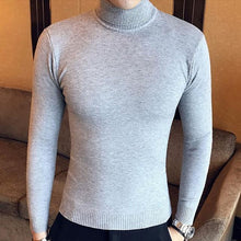 Load image into Gallery viewer, Winter High Neck Thick Warm Sweater Men Turtleneck Brand Mens Sweaters Slim Fit Pullover Men Knitwear Male Double collar