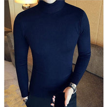 Load image into Gallery viewer, Winter High Neck Thick Warm Sweater Men Turtleneck Brand Mens Sweaters Slim Fit Pullover Men Knitwear Male Double collar