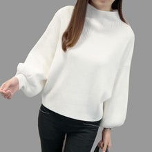 Load image into Gallery viewer, 2018 New Winter Women Sweaters Fashion Turtleneck Batwing Sleeve Pullovers Loose Knitted Sweaters Female Jumper Tops