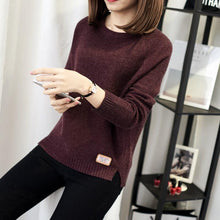 Load image into Gallery viewer, Autumn sweater 2017 Winter women fashion sexy o-neck Casual women sweaters and pullover warm Long sleeve Knitted Sweater