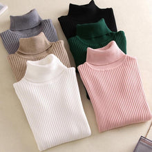 Load image into Gallery viewer, GIGOGOU Thick Turtleneck Warm Women Sweater Autumn Winter Knitted Femme Pull High Elasticity Soft Female Pullovers Sweater