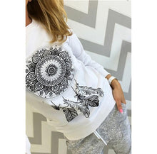 Load image into Gallery viewer, Autumn Women Sweatshirt Casual Long Sleeve O Neck Print Pullover Jumper Hoodies Sweatshirts Fashion Tops Sudaderas Mujer