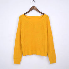 Load image into Gallery viewer, Autumn winter women sweaters and pullovers korean style long sleeve casual crop sweater slim solid knitted jumpers sweter mujer