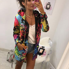 Load image into Gallery viewer, Outerwear &amp; Coats Jackets Fashion Tie dyeing Print Outwear Sweatshirt Hooded Overcoat coats and jackets women 2018AUG16