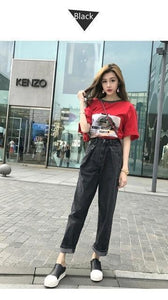 Autumn Long Loose Vintage Woman Jeans