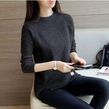 Load image into Gallery viewer, 2018 Women Sweaters And Pullovers Autumn Winter Long Sleeve Pull Femme Solid Pullover Female Casual Knitted Sweater NS3996