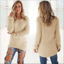 Load image into Gallery viewer, Pullovers 2017 Autumn Winter Women&#39;s O-Neck Sweater Female Hedging Loose Pullover Casual Solid Sweaters Wholesale