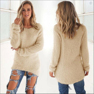 Pullovers 2017 Autumn Winter Women's O-Neck Sweater Female Hedging Loose Pullover Casual Solid Sweaters Wholesale