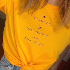 Help More Bees T Shirt Women Plant More Trees