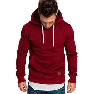 sweatshirt men NEW hoodies brand male long sleeve solid hoodie men black red big size poleron hombre #0301 25