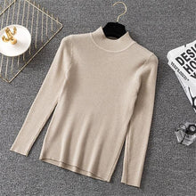 Load image into Gallery viewer, Winter Knitting Sweater Pullovers Women Long Sleeve Tops Turtleneck Knitted Sweater Chic Woman Clothes Female Casual Streetwear