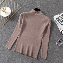 Load image into Gallery viewer, Winter Knitting Sweater Pullovers Women Long Sleeve Tops Turtleneck Knitted Sweater Chic Woman Clothes Female Casual Streetwear