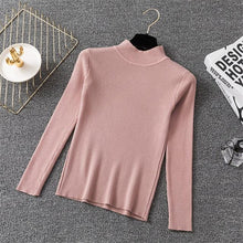 Load image into Gallery viewer, Winter Knitting Sweater Pullovers Women Long Sleeve Tops Turtleneck Knitted Sweater Chic Woman Clothes Female Casual Streetwear