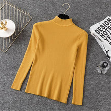 Load image into Gallery viewer, Winter Knitting Sweater Pullovers Women Long Sleeve Tops Turtleneck Knitted Sweater Chic Woman Clothes Female Casual Streetwear