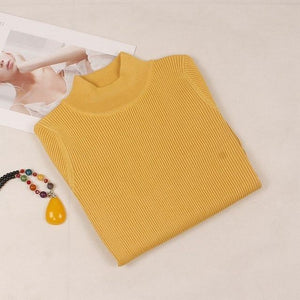 GIGOGOU Autumn Winter Women Pullovers Sweater Knitted Elasticity Casual Jumper Fashion Slim Turtleneck Warm Female Sweaters