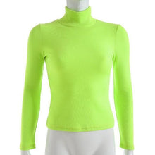 Load image into Gallery viewer, Autumn Winter Neon Color Ribbed T Shirt