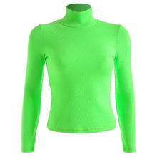 Load image into Gallery viewer, Autumn Winter Neon Color Ribbed T Shirt