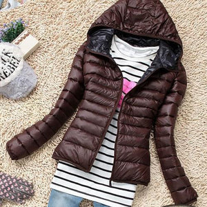 2019 Autumn Winter Women Basic Jacket Coat Female Slim Hooded Brand Cotton Coats Casual Black Jackets