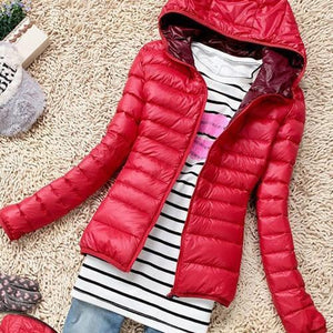 2019 Autumn Winter Women Basic Jacket Coat Female Slim Hooded Brand Cotton Coats Casual Black Jackets