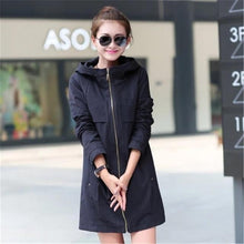 Load image into Gallery viewer, New Fashion Plus Size Women Coat Spring Autumn Casual Hooded