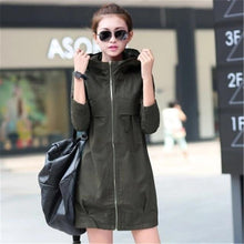 Load image into Gallery viewer, New Fashion Plus Size Women Coat Spring Autumn Casual Hooded