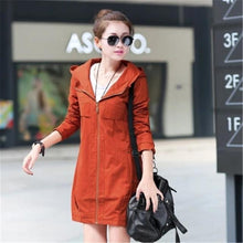 Load image into Gallery viewer, New Fashion Plus Size Women Coat Spring Autumn Casual Hooded