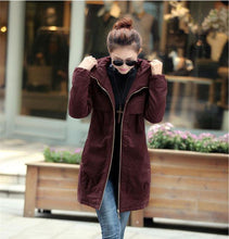 Load image into Gallery viewer, New Fashion Plus Size Women Coat Spring Autumn Casual Hooded