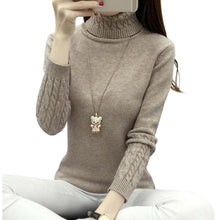 Load image into Gallery viewer, Thick Warm Women Turtleneck 2019 Winter Women Sweaters And Pullovers Knit Long Sleeve Cashmere Sweater Female Jumper Tops RE0973