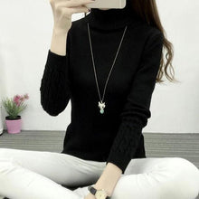 Load image into Gallery viewer, Thick Warm Women Turtleneck 2019 Winter Women Sweaters And Pullovers Knit Long Sleeve Cashmere Sweater Female Jumper Tops RE0973