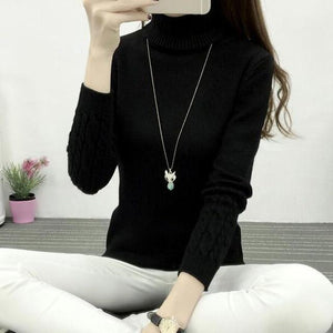 Thick Warm Women Turtleneck 2019 Winter Women Sweaters And Pullovers Knit Long Sleeve Cashmere Sweater Female Jumper Tops RE0973