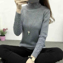 Load image into Gallery viewer, Thick Warm Women Turtleneck 2019 Winter Women Sweaters And Pullovers Knit Long Sleeve Cashmere Sweater Female Jumper Tops RE0973