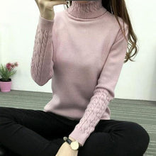 Load image into Gallery viewer, Thick Warm Women Turtleneck 2019 Winter Women Sweaters And Pullovers Knit Long Sleeve Cashmere Sweater Female Jumper Tops RE0973