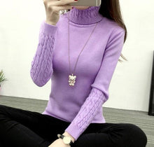 Load image into Gallery viewer, Thick Warm Women Turtleneck 2019 Winter Women Sweaters And Pullovers Knit Long Sleeve Cashmere Sweater Female Jumper Tops RE0973