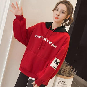 Hoodies Women Women Fashion Sweatshirts Long Sleeve Hoodies Print Letter Female Tracksuits Sportswear Moletom Feminino 2XL