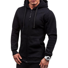 Load image into Gallery viewer, Plus Size Men Hoodies Jacket Spring Summer Drawstring Zipper Hooded Sweatshirt Tops Male Long Sleeve Pocket Pullover Hoodie Coat