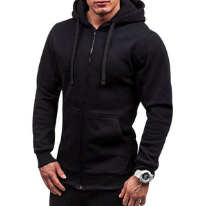 Plus Size Men Hoodies Jacket Spring Summer Drawstring Zipper Hooded Sweatshirt Tops Male Long Sleeve Pocket Pullover Hoodie Coat