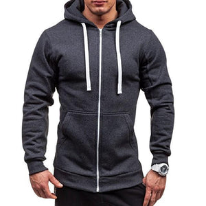 Plus Size Men Hoodies Jacket Spring Summer Drawstring Zipper Hooded Sweatshirt Tops Male Long Sleeve Pocket Pullover Hoodie Coat