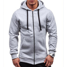 Load image into Gallery viewer, Plus Size Men Hoodies Jacket Spring Summer Drawstring Zipper Hooded Sweatshirt Tops Male Long Sleeve Pocket Pullover Hoodie Coat