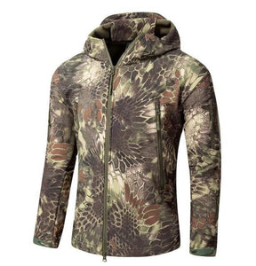 Men's Army Camouflage Jacket and Coat Military Tactical Jacket Winter Waterproof Soft Shell Jackets Windbreaker Hunt Clothes