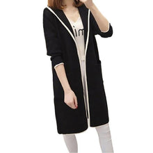 Load image into Gallery viewer, High Quality New Fashion Womens Winter Loose Hooded Wild Elegant Windbreaker Sweater Coat Cardigan