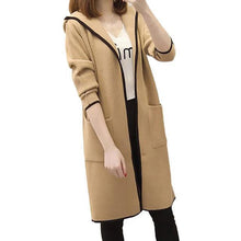 Load image into Gallery viewer, High Quality New Fashion Womens Winter Loose Hooded Wild Elegant Windbreaker Sweater Coat Cardigan