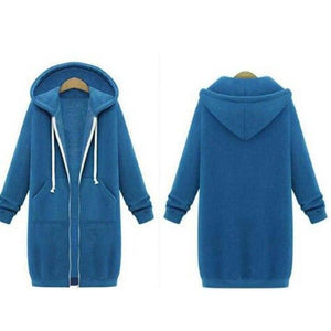 Women Long Coat Autumn Winter Casual Hooded Jacket Elegant Female Sweater for Ladies Cardigans Feminino Plus Size 4XL 5XL