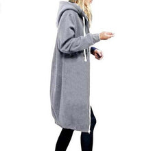 Load image into Gallery viewer, Women Long Coat Autumn Winter Casual Hooded Jacket Elegant Female Sweater for Ladies Cardigans Feminino Plus Size 4XL 5XL