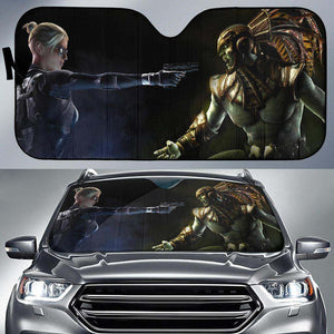 Cassie Cage vs Kotal Kahn Mortal Kombat X Auto Sun Shade For Fan